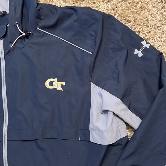 UNDER ARMOUR Storm Georgia Tech Full Zip Long Sleeve Hooded Men’s Jacket XL - Picture 4 of 13